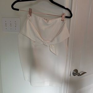 Express White Skirt with Elegant Detail